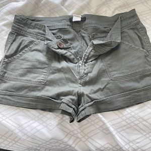 Green shorts women